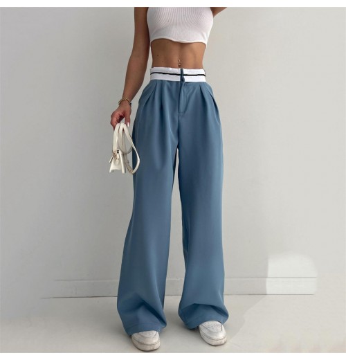 all match high waist casual loose wide leg pants summer 2023 women clothing women's pants & trousers all match high waist casual loose wide leg pants summer 2023 women clothing women's pants & trousers